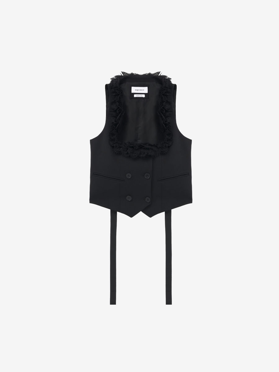 ALEXANDER MCQUEEN - Double-Breasted Waistcoat - Item 839558QJAAC